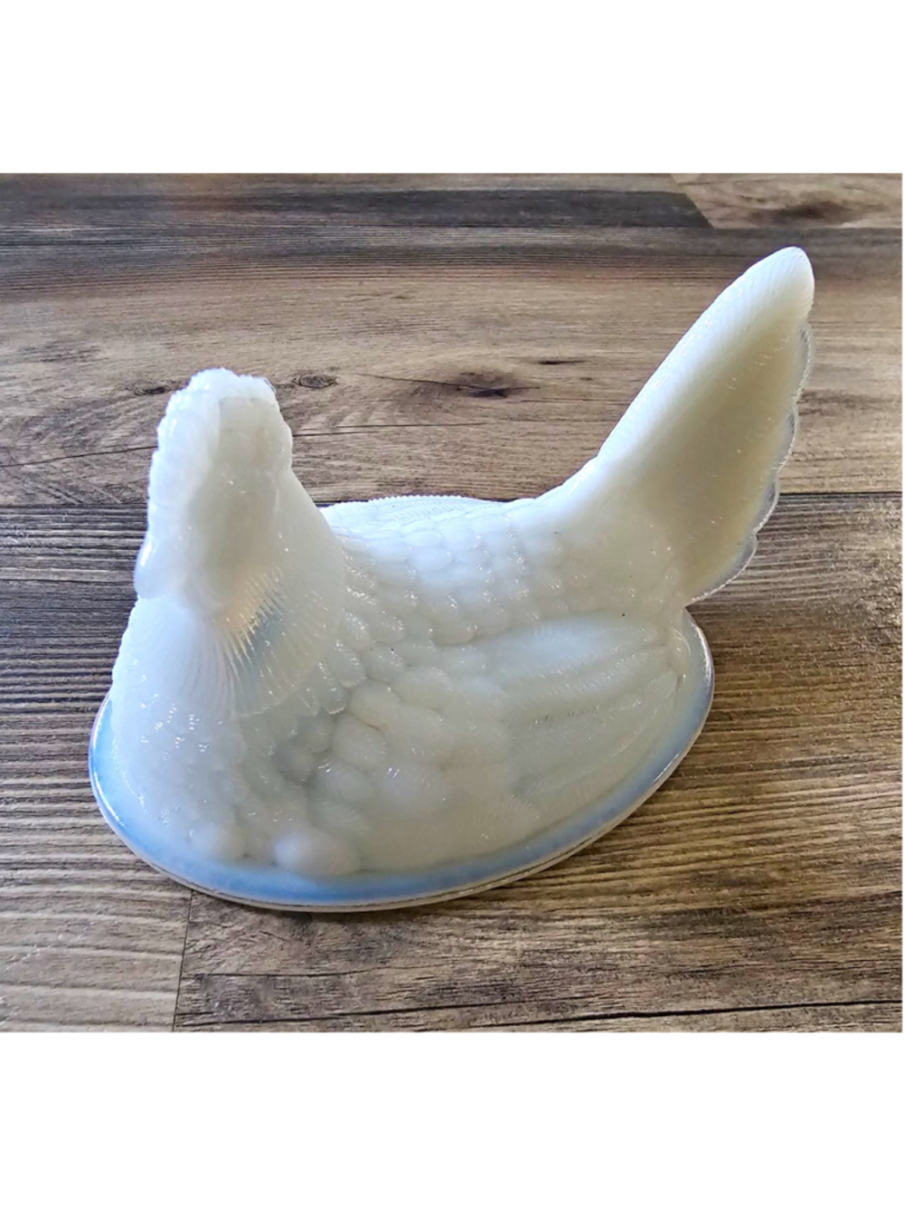Vintage White Milk Glass Hen on Nest Replacement Lid Only – READ DESCRIPTION